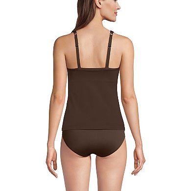 Women's Lands' End Chlorine Resistant Smoothing Control High Neck Tankini Swimsuit Top