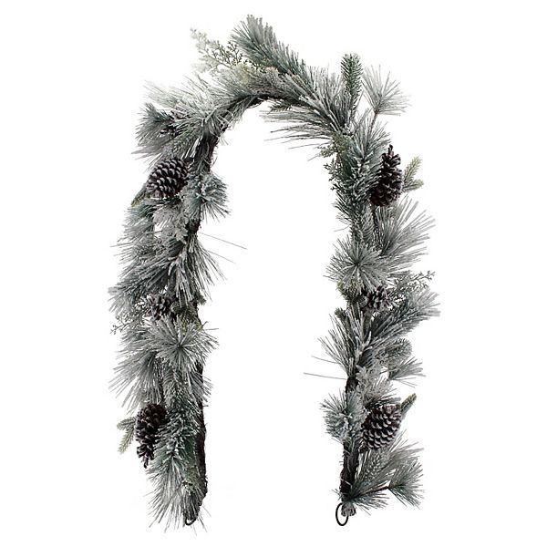 St. Nicholas Square® Faux Snow Flocked Artificial Greenery Garland - Multi