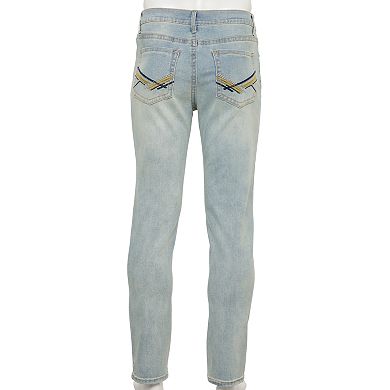 Men's Lazer Embroidered Slim Fit Jeans