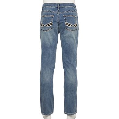 Men's Lazer Embroidered Slim Fit Jeans
