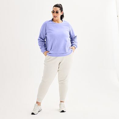 Plus Size Tek Gear Micro Fleece Classic Crewneck Pullover