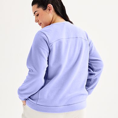 Plus Size Tek Gear Micro Fleece Classic Crewneck Pullover
