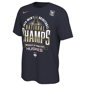 Men's Nike UConn Huskies 2024 Men's Basketball National Champions Locker Room Short Sleeve Tee