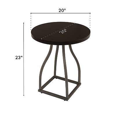 HomePop Lindsay Metal Base Accent Table