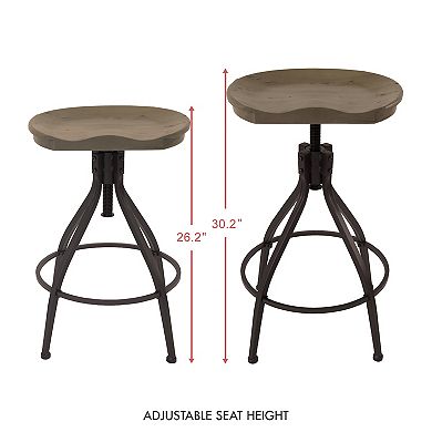 HomePop Maurice Backless Adjustable Stool