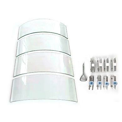 Oakland Living Round 25.7-in Tempered Glass Fire Table Windshield Flame Blocker