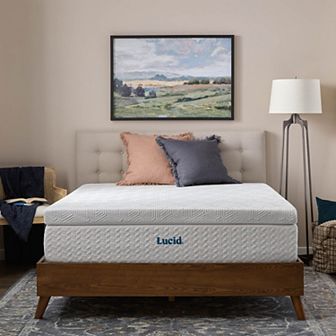 Lucid Dream 3 in Gel & Charcoal Mattress Topper with Cover