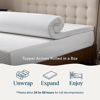 Lucid Dream 3-in. Gel & Charcoal Mattress Topper with Cover