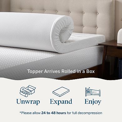Lucid Dream 4-Inch Gel Covered Mattress Topper with Cover