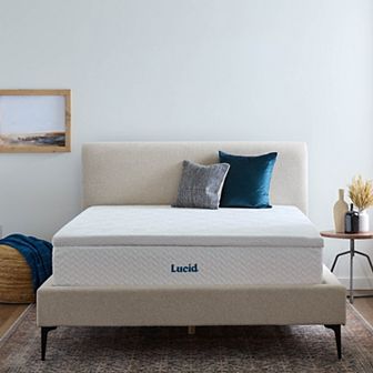 Lucid Dream 2 in Gel & Lavender Mattress Topper with Cover