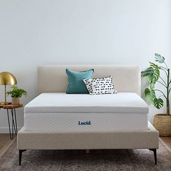 Lucid Dream 3 in Gel & Lavender Mattress Topper with Cover