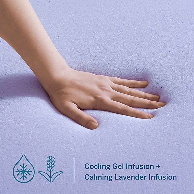 Lucid Dream 4-in. Lavender & Gel & Lavender Mattress Topper with Cover
