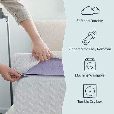 Lucid Dream 4-in. Lavender & Gel & Lavender Mattress Topper with Cover