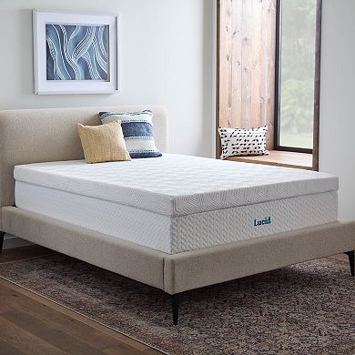 Lucid Dream 4-in. Lavender & Gel & Lavender Mattress Topper with Cover