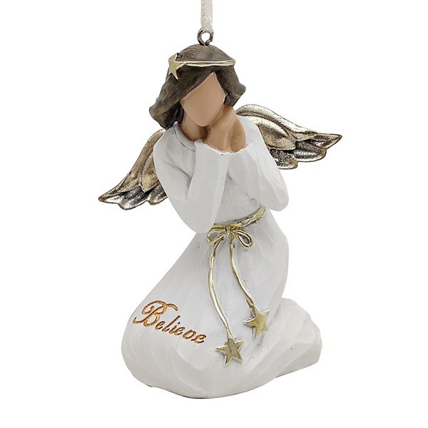 St. Nicholas Square® Believe Sentiment Light Skin Tone Angel Christmas Ornament - Multi