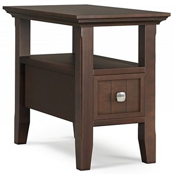 Simpli Home Acadian Narrow 1 Shelf End Table