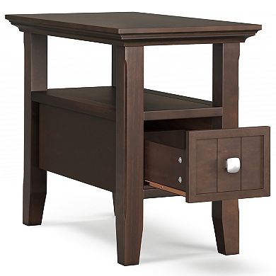 Simpli Home Acadian Narrow 1 Shelf End Table