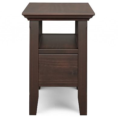 Simpli Home Acadian Narrow 1 Shelf End Table