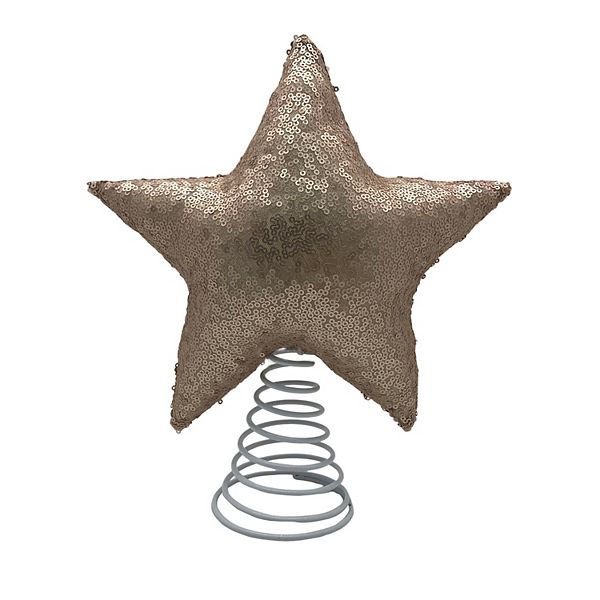 St. Nicholas Square® Plush Sequin Star Christmas Tree Topper - Gold