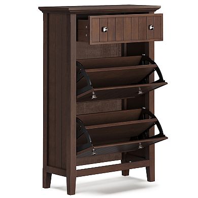 Simpli Home Acadian Entryway Shoe Storage Cabinet