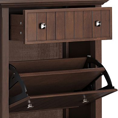 Simpli Home Acadian Entryway Shoe Storage Cabinet