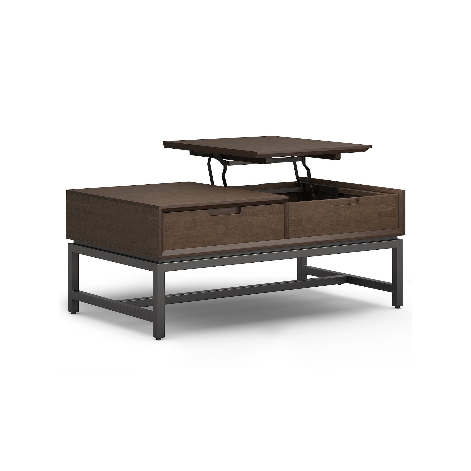 Simpli Home Banting Lift Top Coffee Table, Brown Brown