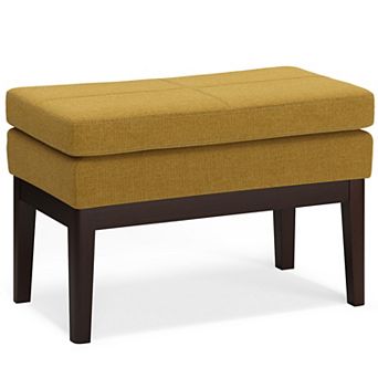 Simpli Home Carlson Small Padded Ottoman Bench