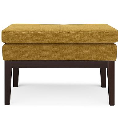 Simpli Home Carlson Small Padded Ottoman Bench