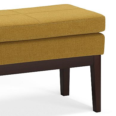 Simpli Home Carlson Small Padded Ottoman Bench