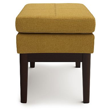 Simpli Home Carlson Small Padded Ottoman Bench