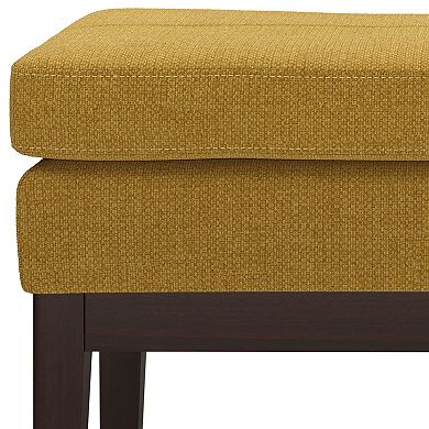 Simpli Home Carlson Small Padded Ottoman Bench