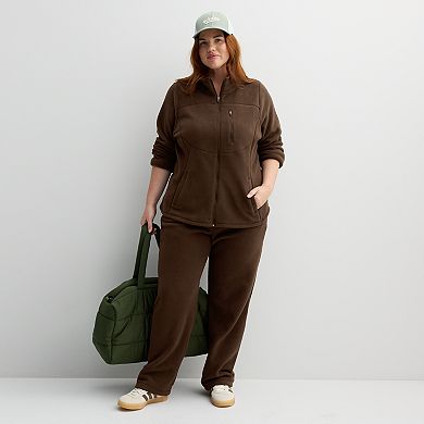 Plus Size Tek Gear® Fitted Micro Fleece Full-Zip Jacket