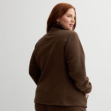 Plus Size Tek Gear® Fitted Micro Fleece Full-Zip Jacket