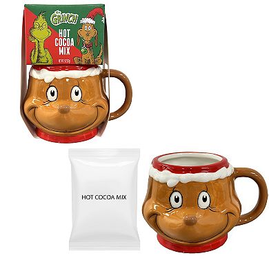 Ten Acre Gifts Dr. Seuss Grinch Figural Mug & Cocoa Gift Set