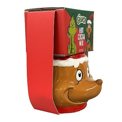 Ten Acre Gifts Dr. Seuss Grinch Figural Mug & Cocoa Gift Set