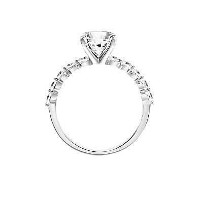 Love Always 10k White Gold Lab-Created White Sapphire Engagement Ring
