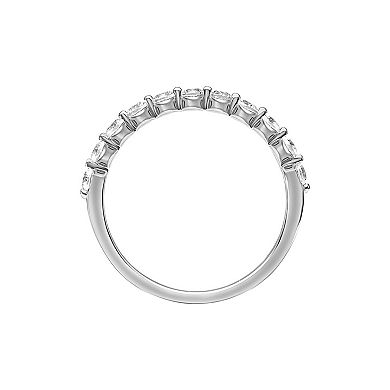 Love Always 10k White Gold Lab-Created White Sapphire Wedding Band