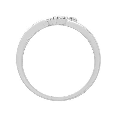 Love Always 10k White Gold Diamond Accent Open Heart Ring
