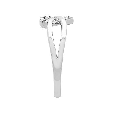 Love Always 10k White Gold Diamond Accent Open Heart Ring