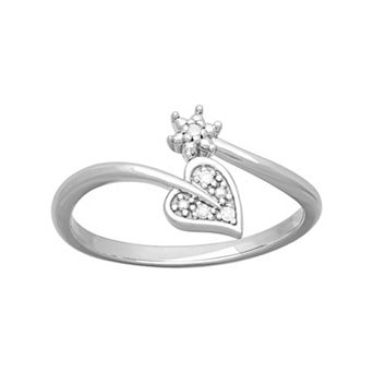Love Always 10k White Gold Diamond Accent Leaf Band