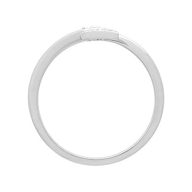 Love Always 10k White Gold Diamond Accent Leaf Band