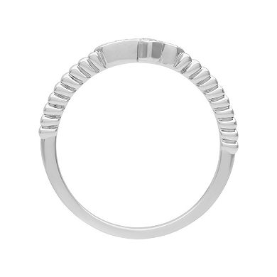 Love Always Sterling Silver Diamond Accent Cross Band