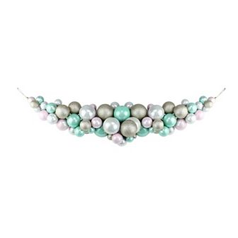 Allstate 28" Pink and Seafoam Green Shatterproof Glittered Ball Artificial Christmas Garland