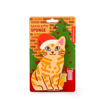Kikkerland Santa Kitty Sponge