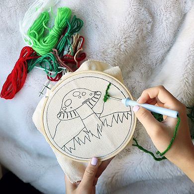 Kikkerland Punch Needle Kit Mushroom