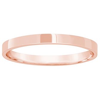 Alyson Layne Men's 14k Rose Gold Flat Wedding Band
