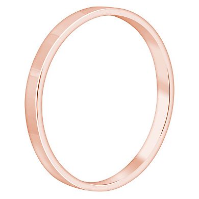 Alyson Layne Men's 14k Rose Gold Flat Wedding Band