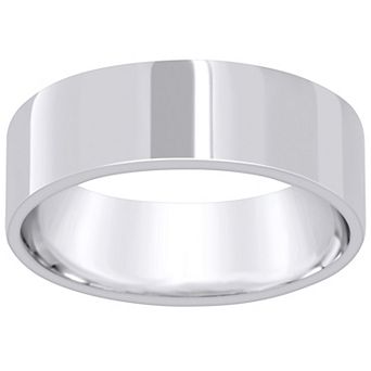 Alyson Layne 10k White Gold Flat Wedding Band