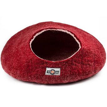 Yeti Pet Cave Pet Bed For Cats And Small Dogs, 100% New Zealand Wool