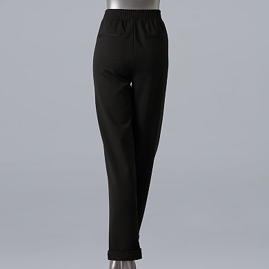Women's Simply Vera Vera Wang Tapered Ankle Ponte Pants
